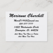 種を植え、ビジネスの成長を見る – SRF 名刺 (裏面)