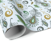 種カラフル々の羽 ラッピングペーパー (ロールコーナー)