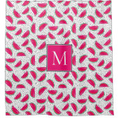 種パターンのネオンスイカ シャワーカーテン (正面)