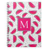 種パターンのネオンスイカ ノートブック (正面)