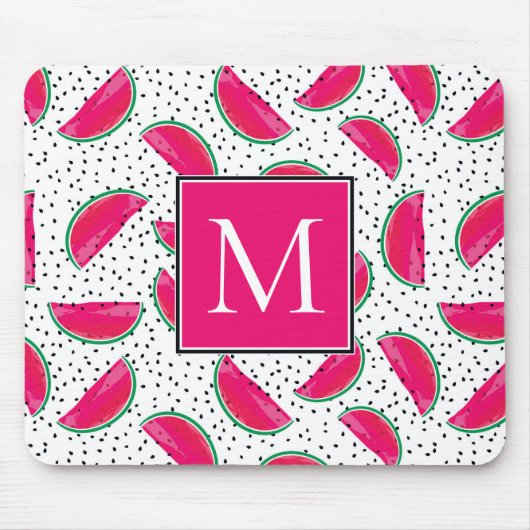 種パターンのネオンスイカ マウスパッド (正面)