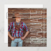 種モダン類 | フォト卒業パーティー招待状 招待状 (正面/裏面)