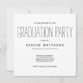 種モダン類 | フォト卒業パーティー招待状 招待状 (裏面)