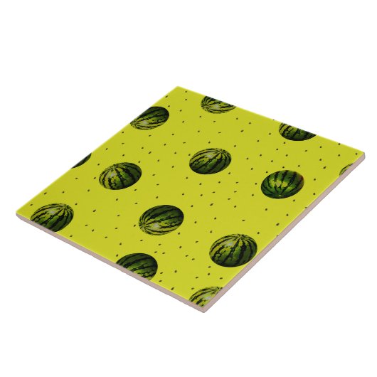 種子が入ったスイカ タイル (側面)