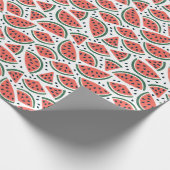 種子とシームレススイカ模様 ラッピングペーパー (角)