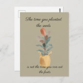 種子を植える時間引用文 ポストカード (正面/裏面)