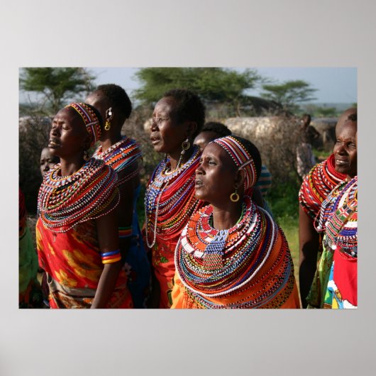 種子ビーズジュエリーケニアのマサイ出身 ポスター (正面)