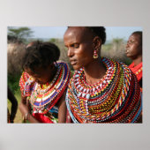 種子ビーズジュエリーケニアのマサイ出身 ポスター (正面)