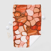 種子、サンゴ、赤などの丸い形 ゴルフタオル (インサイチュ)