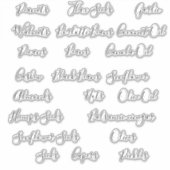 種子、ナット油貯蔵容器ラベル シール (正面)