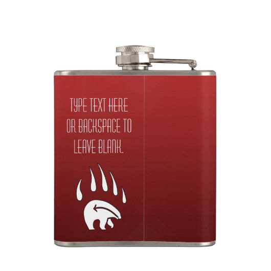 種族くまのフラスコカスタムなくま爪の芸術の飲み物のフラスコ フラスク (裏面)