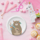 種族くまの森林森林誕生日のベビーシャワー ペーパープレート (パーティー)