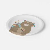 種族くまの森林森林誕生日のベビーシャワー ペーパープレート (アングル)