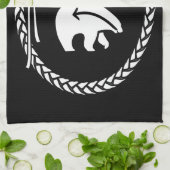 種族くまタオルの天然芸術くまのふきん キッチンタオル (折り畳み)