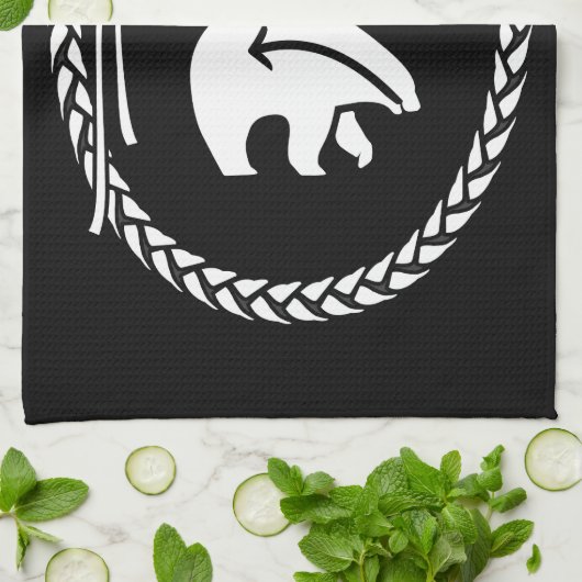 種族くまタオルの天然芸術くまのふきん キッチンタオル (折り畳み)