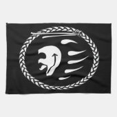 種族くまタオルの天然芸術くまのふきん キッチンタオル (横)