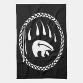 種族くまタオルの天然芸術くまのふきん キッチンタオル (縦)