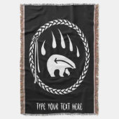 種族くま毛布の原産くま爪のブランケット スローブランケット (正面縦)