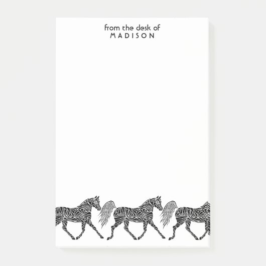 種族に馬の小走りに走ることは机から名前をの加えます ポストイット (正面)