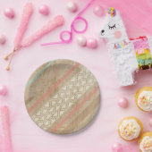 種族のぼろぼろのシックな南西ストライプのな紙皿 ペーパープレート (パーティー)