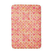 種族のろうけつ染め-オレンジ、珊瑚のピンクおよび明るい赤紫色 バスマット (正面縦)