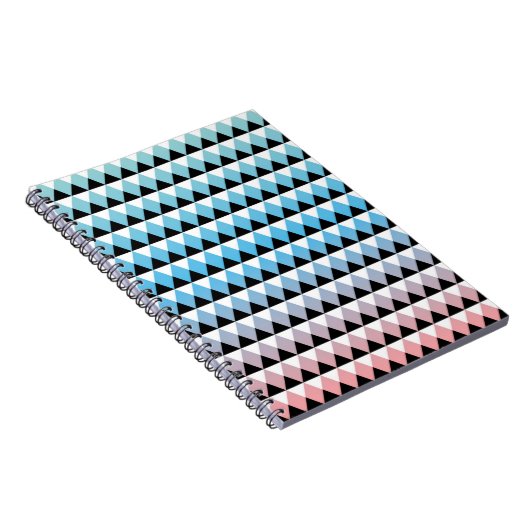 種族のアステカでグラデーションなパターン ノートブック (右側)