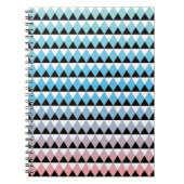 種族のアステカでグラデーションなパターン ノートブック (正面)