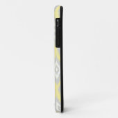 種族のアステカで黄色及び灰色のモダンなパーソナライズ Case-Mate iPhoneケース (裏面/左)