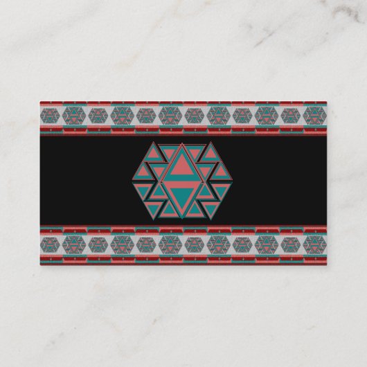 種族のアステカなパターンカスタムな名刺 名刺 (裏面)