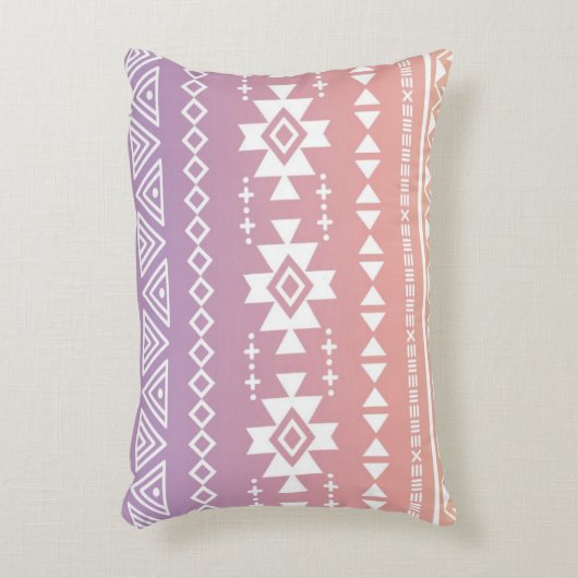 種族のアズテック派のグラデーションなパターン アクセントクッション (正面(垂直))