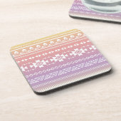 種族のアズテック派のグラデーションなパターン コースター (左側)