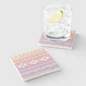 種族のアズテック派のグラデーションなパターン ストーンコースター (横)