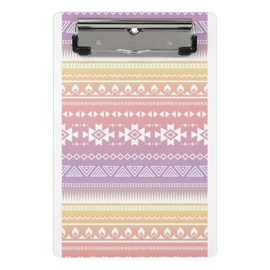 種族のアズテック派のグラデーションなパターン ミニクリップボード (正面)