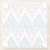 種族のアズテック派の多彩なパターン ガラスコースター (裏面)