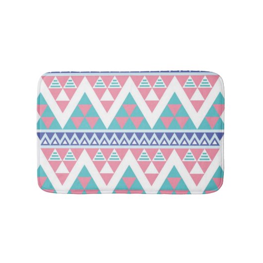 種族のアズテック派の多彩なパターン バスマット (正面)