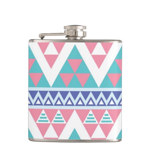 種族のアズテック派の多彩なパターン フラスク (正面)
