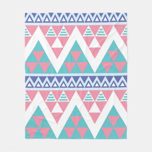 種族のアズテック派の多彩なパターン フリースブランケット (正面)