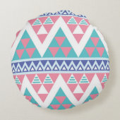 種族のアズテック派の多彩なパターン ラウンドクッション (裏面)