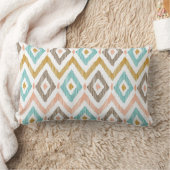 種族のイカットのダイヤモンド ランバークッション (ブランケット)