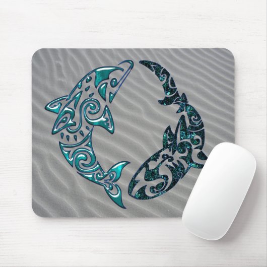 種族のイルカおよび鮫の入れ墨 マウスパッド (マウス)