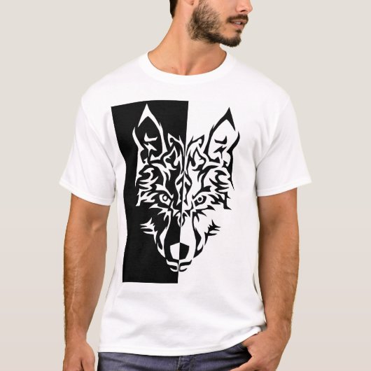 種族のオオカミのスタイル Tシャツ (正面)