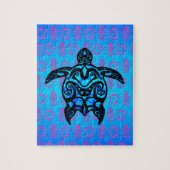 種族のカメのハイビスカス ジグソーパズル (縦)