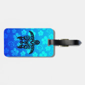 種族のカメのハイビスカス ラゲッジタグ (裏面横)