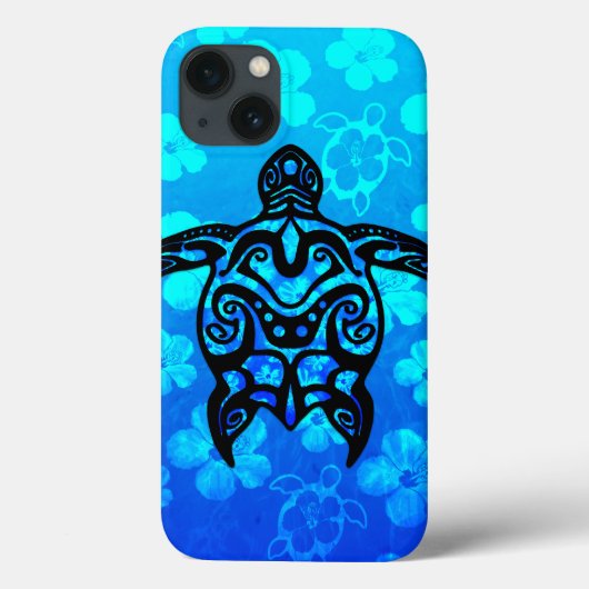 種族のカメのハイビスカス Case-Mate iPhoneケース (裏面)