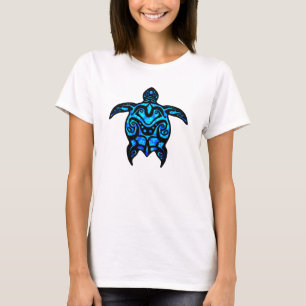種族のカメのハイビスカス Tシャツ