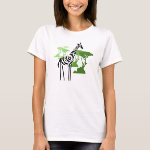 種族のキリン-緑 Tシャツ