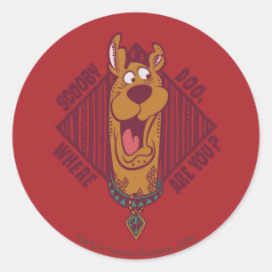 種族のグラフィックいるScooby-Doo ラウンドシール