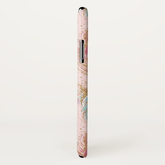 種族のグリッターBohoはパターンに羽をつけます Case-Mate iPhoneケース (裏面/右)