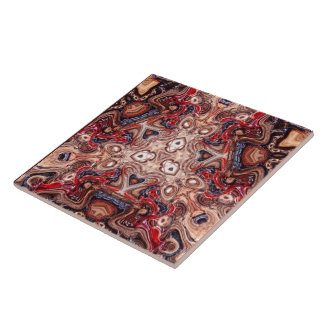 種族のサイケデリックな地球のセラミックタイル タイル