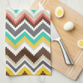 種族のシェブロン キッチンタオル (四つ折り)